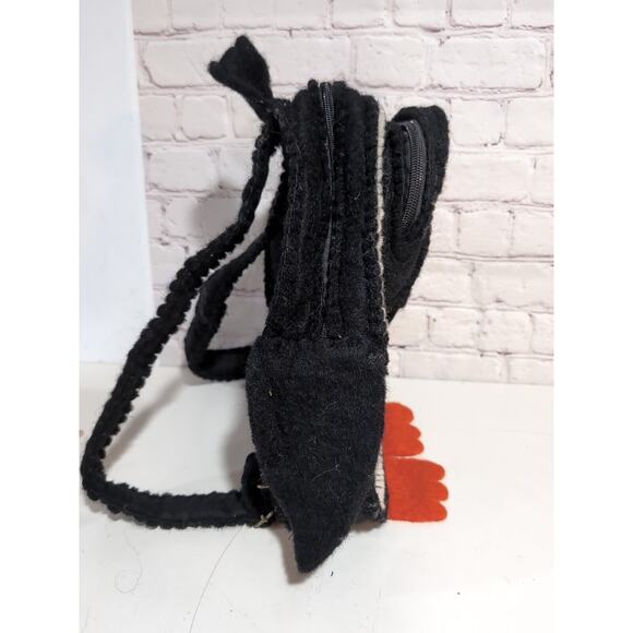 Penguin Children's Felt Wool Bag, Made in Nepal, Backpack Lined Felted Handmade - Picture 5 of 11